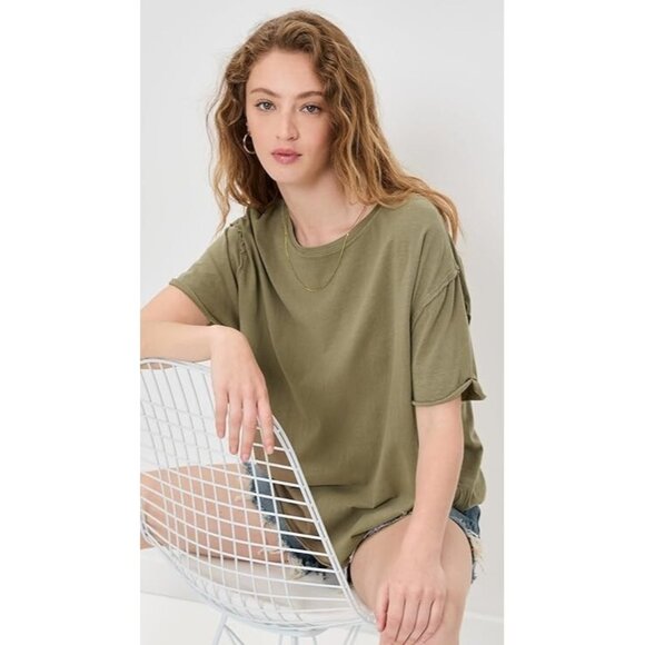 Free People We The Free Nina Tee Olive Stone ( S ) - Picture 2 of 5